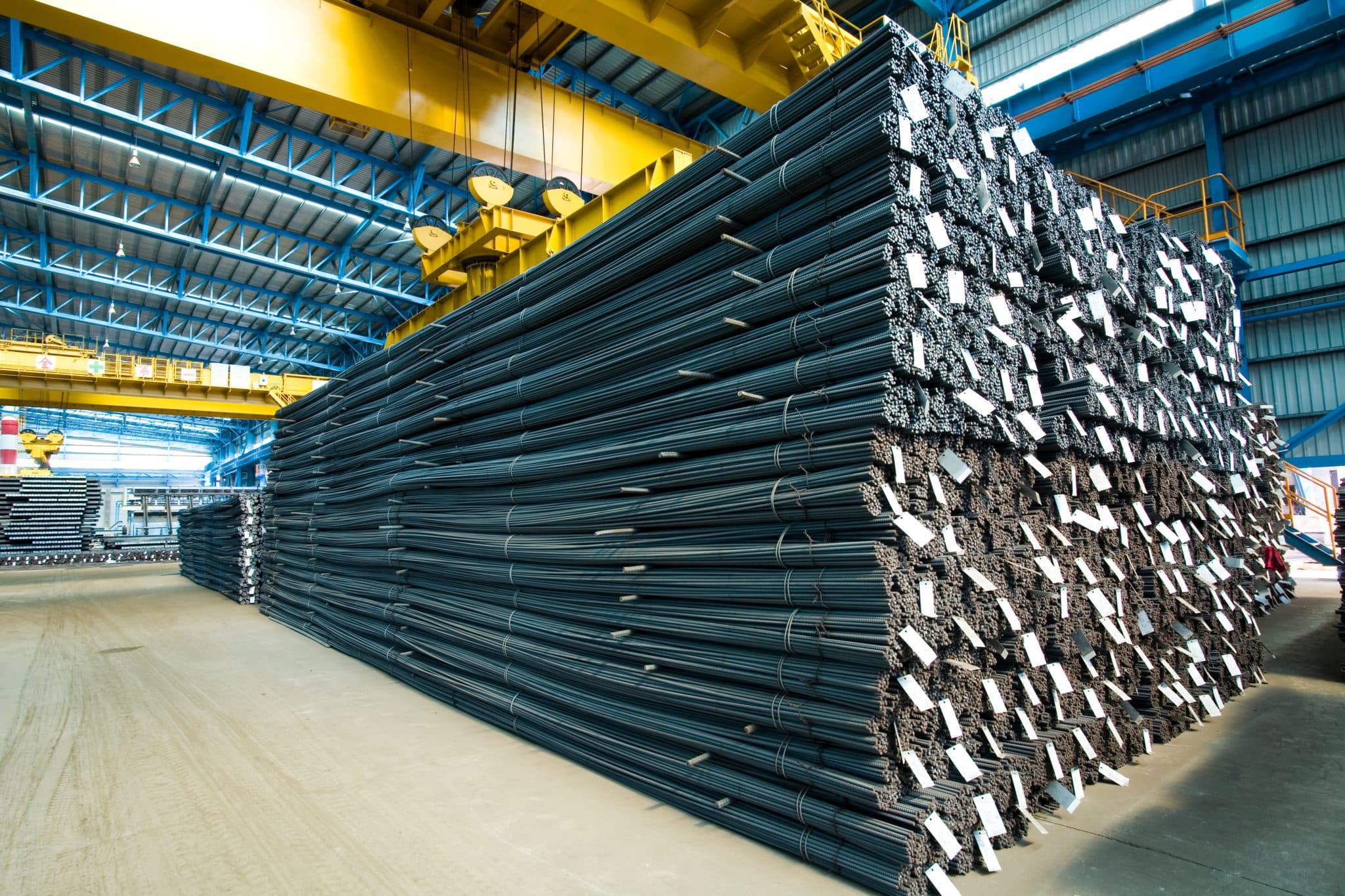 TMT Steel Rebar Storage Warehouse